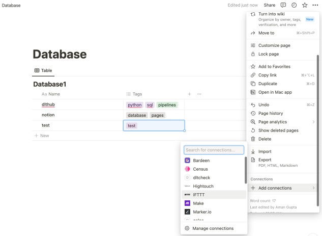 Notion Database